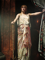 Oil painting by John Collier, Clytemnestra after the Murder (1882)