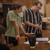 A photo of Alexander Zeldin and the cast of The Other Place in rehearsals.