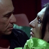 A screenshot from Strella, showing two actors facing each other.