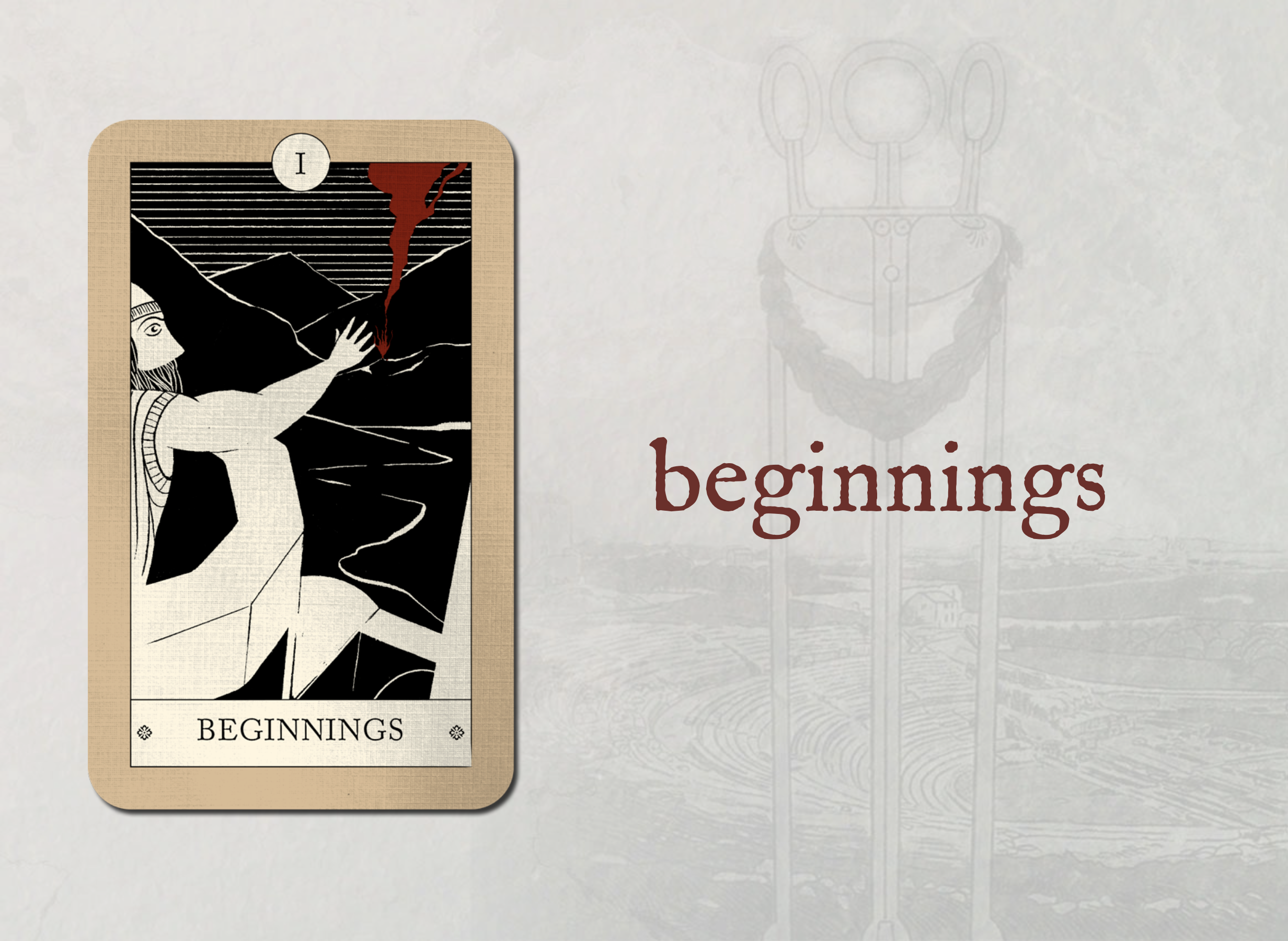 Cover page for the Beginnings section of the Agamemnon ebook
